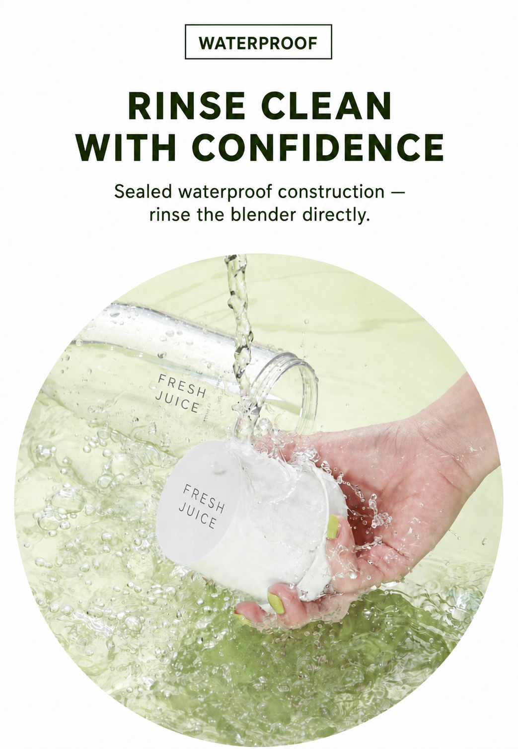 Waterproof juiceGo blender