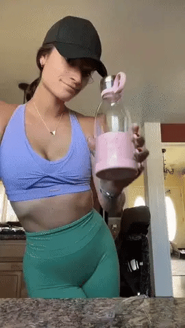 Portable juiceGo blender in use