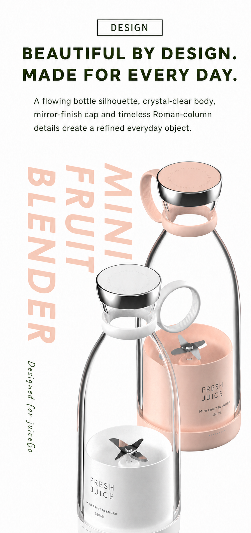 juiceGo portable blender design