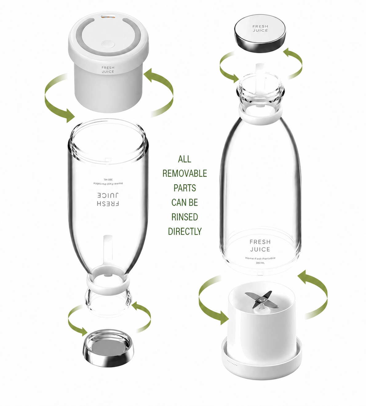 juiceGo removable parts